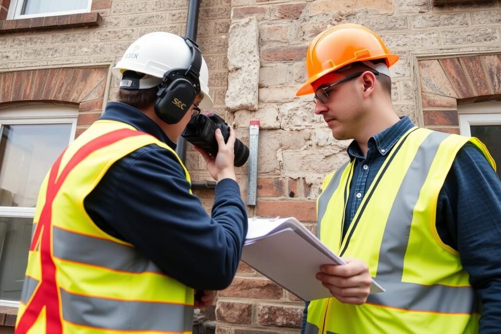 Agreed surveyor documenting existing conditions of a party wall