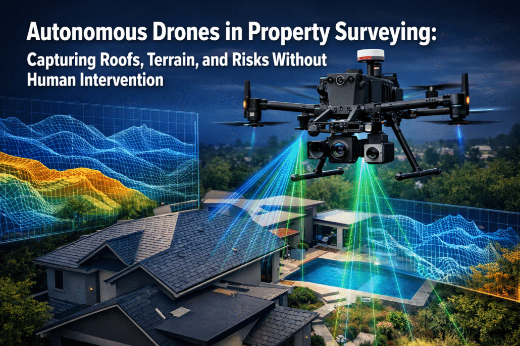 Autonomous Drones in Property Surveying: Capturing Roofs, Terrain, and Risks Without Human Intervention