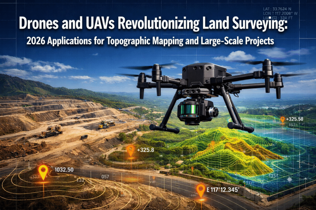 Drones and UAVs Revolutionizing Land Surveying: 2026 Applications for Topographic Mapping and Large-Scale Projects