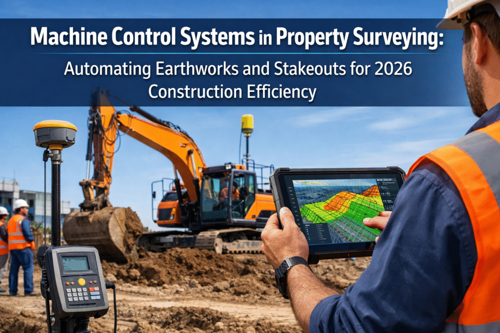 Machine Control Systems in Property Surveying: Automating Earthworks and Stakeouts for 2026 Construction Efficiency