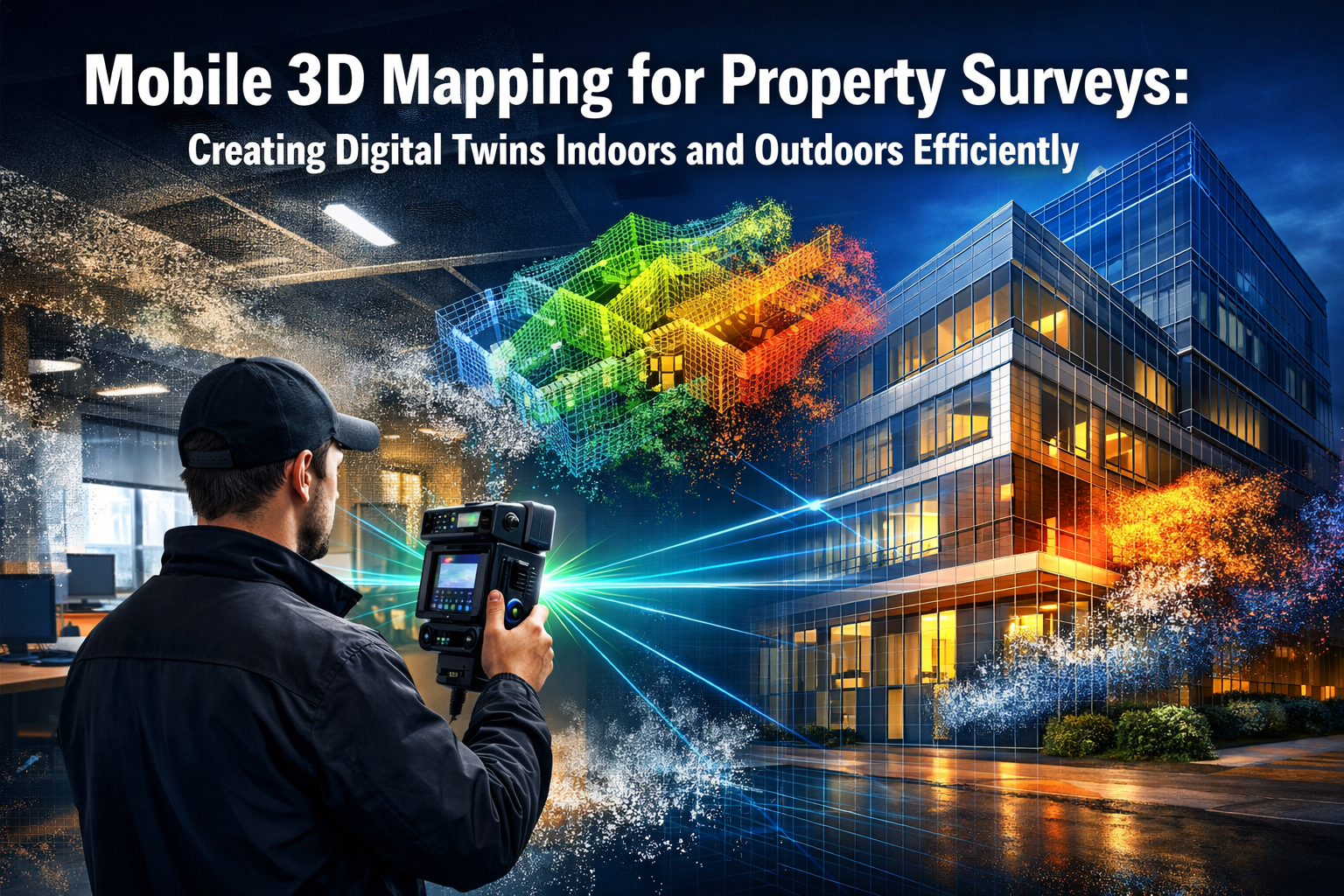 Mobile 3D Mapping for Property Surveys: Creating Digital Twins Indoors and Outdoors Efficiently
