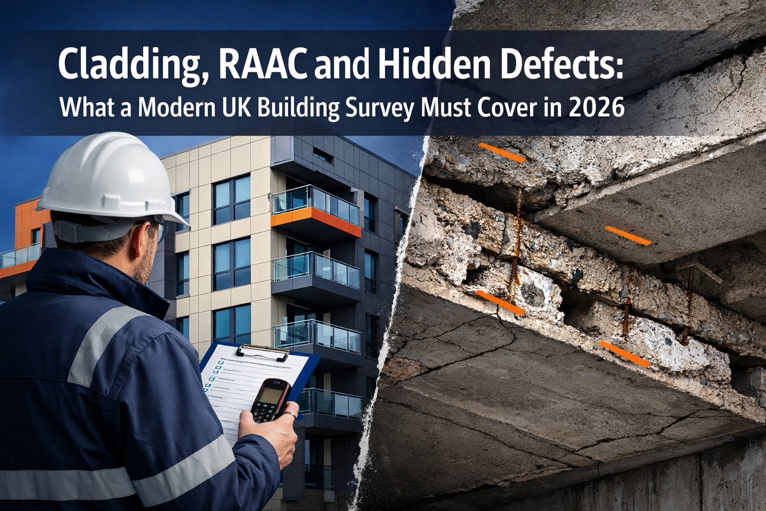 Cladding, RAAC and Hidden Defects: What a Modern UK Building Survey Must Cover in 2026
