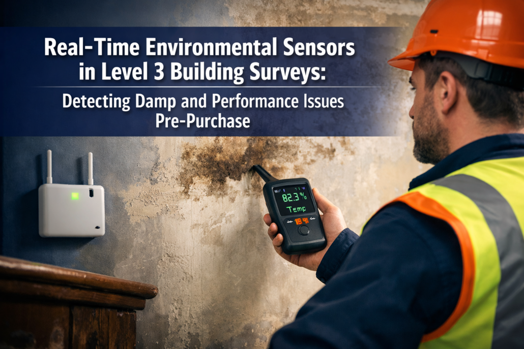 Real-Time Environmental Sensors in Level 3 Building Surveys: Detecting Damp and Performance Issues Pre-Purchase