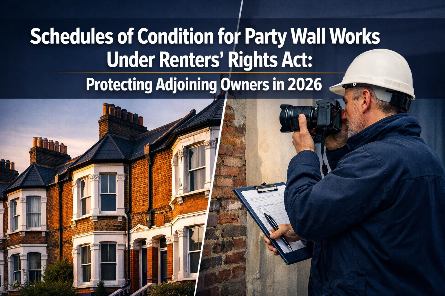 Schedules of Condition for Party Wall Works Under Renters’ Rights Act: Protecting Adjoining Owners in 2026