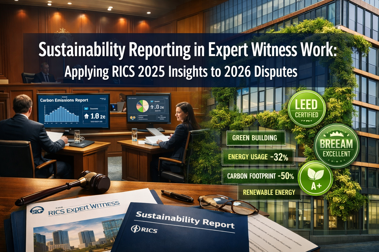 Sustainability Reporting in Expert Witness Work: Applying RICS 2025 Insights to 2026 Disputes