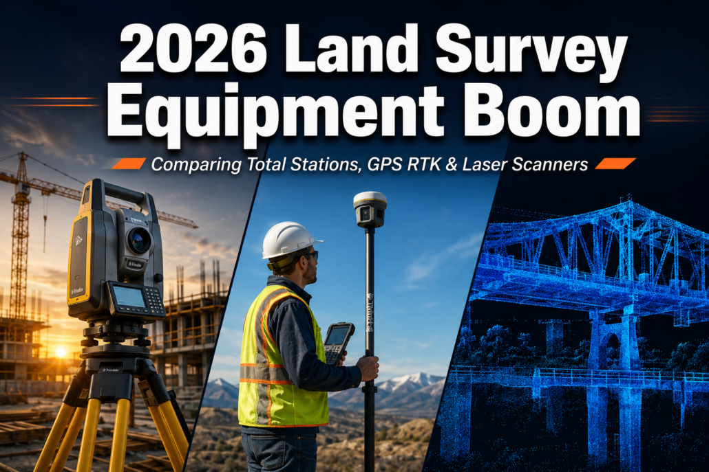 2026 Land Survey Equipment Boom: Comparing Total Stations, GPS RTK, and Laser Scanners