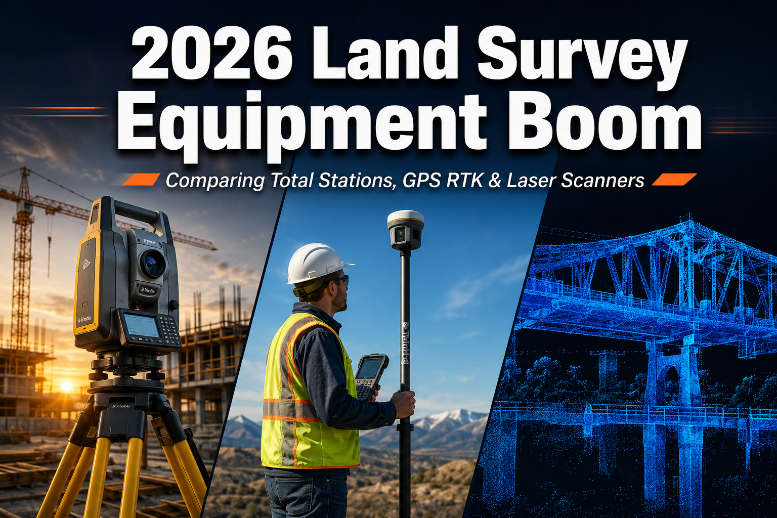 2026 Land Survey Equipment Boom: Comparing Total Stations, GPS RTK, and Laser Scanners
