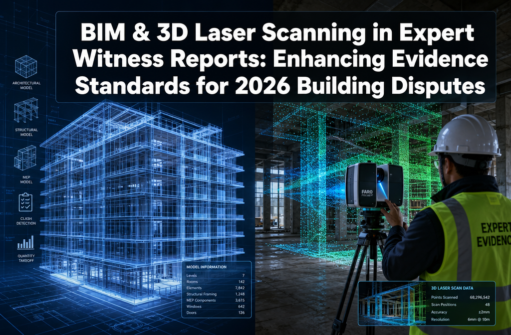 BIM and 3D Laser Scanning in Expert Witness Reports: Enhancing Evidence Standards for 2026 Building Disputes