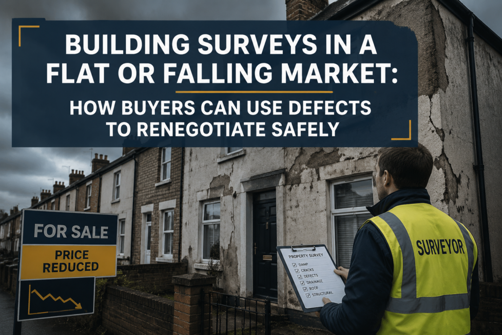 Building Surveys in a Flat or Falling Market: How Buyers Can Use Defects to Renegotiate Safely