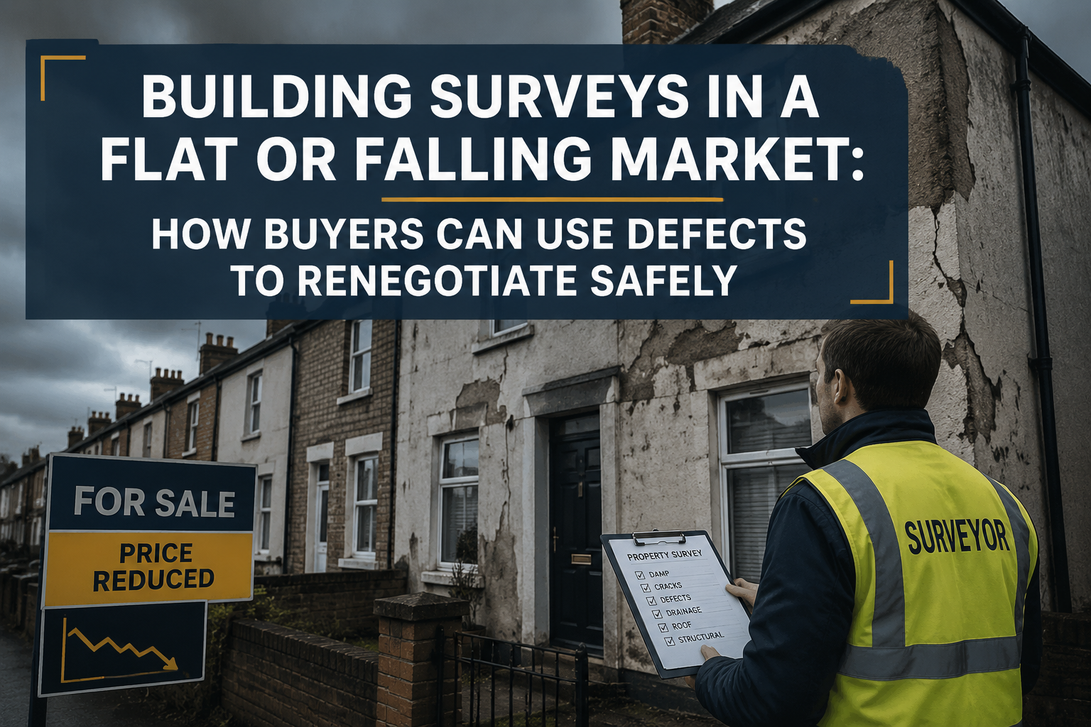 Building Surveys in a Flat or Falling Market: How Buyers Can Use Defects to Renegotiate Safely