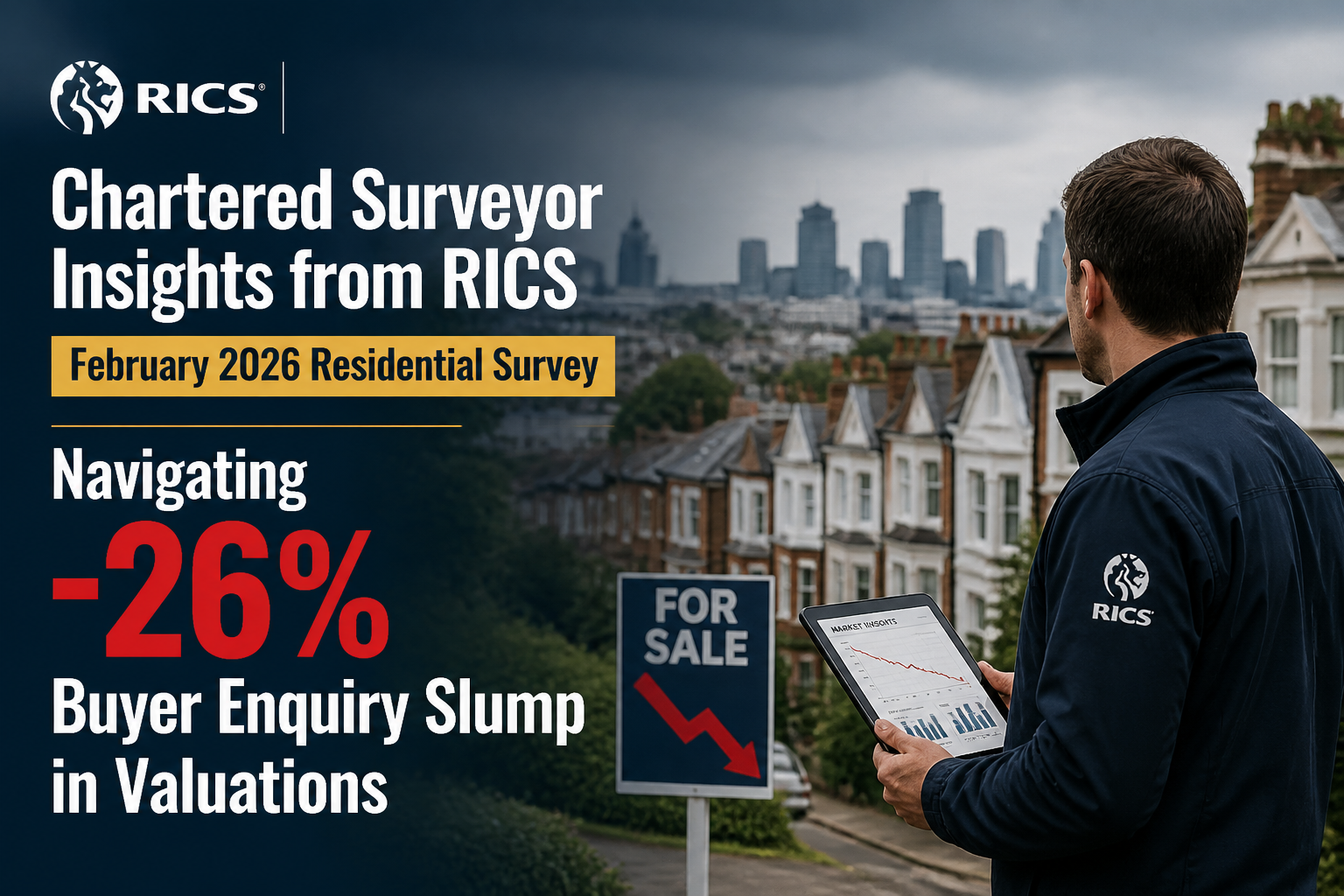 Chartered Surveyor Insights from RICS February 2026 Residential Survey: Navigating -26% Buyer Enquiry Slump in Valuations