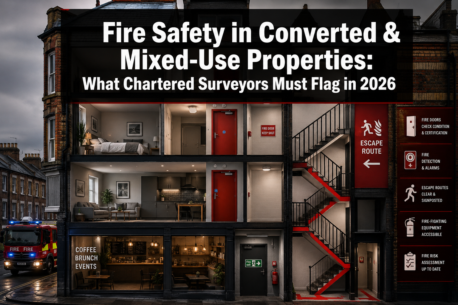 Chartered Surveyors and Fire Safety in Converted and Mixed‑Use Properties: What Must Be Flagged in 2026 Reports