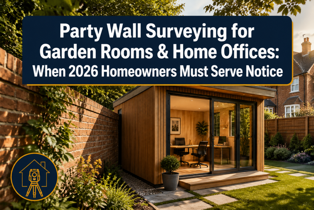 Party Wall Surveying for Garden Rooms, Outbuildings and Home Offices: When 2026 Homeowners Still Need to Serve Notice