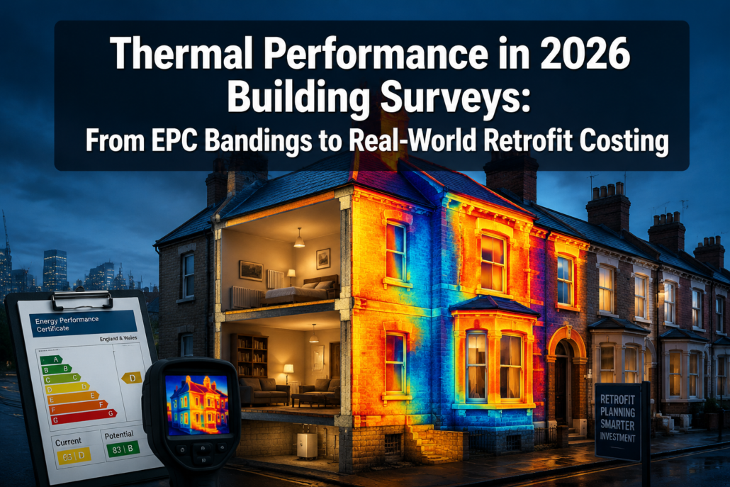 Thermal Performance in 2026 Building Surveys: From EPC Bandings to Real-World Retrofit Costing