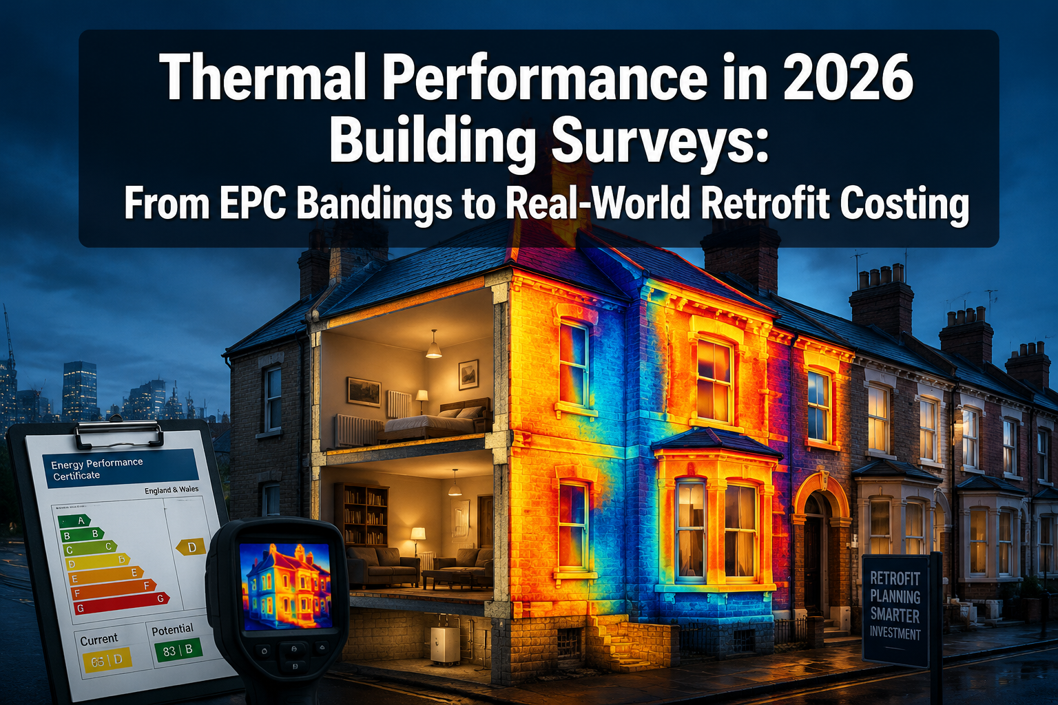 Thermal Performance in 2026 Building Surveys: From EPC Bandings to Real-World Retrofit Costing