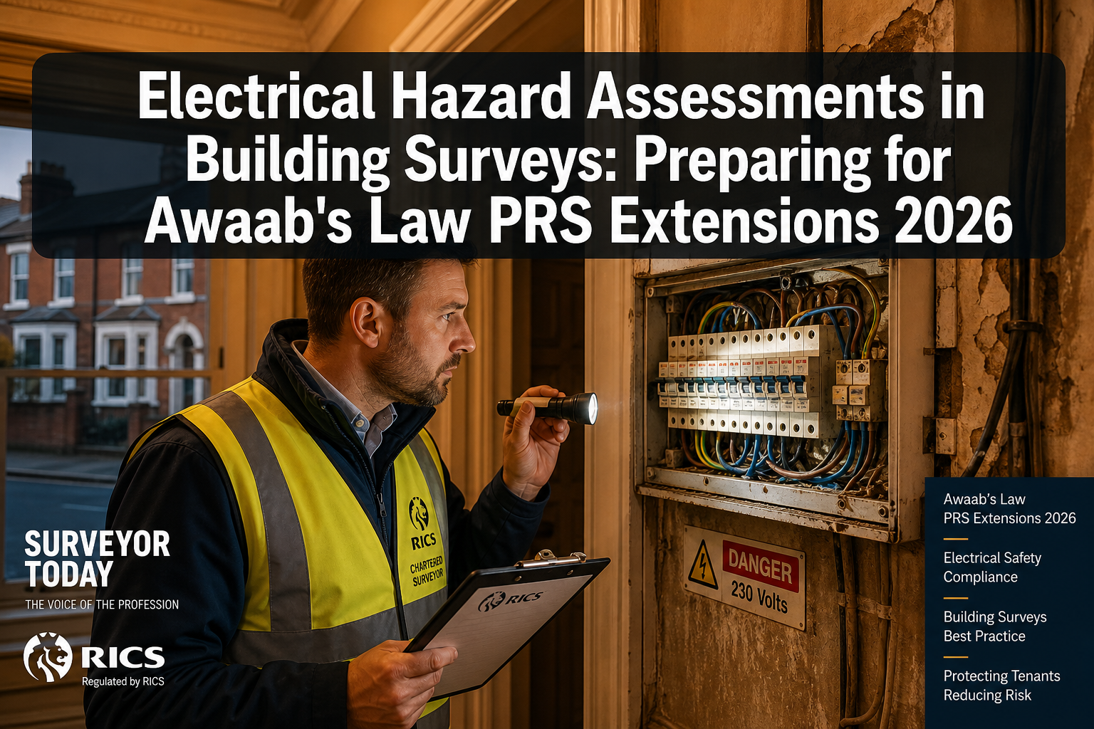 Electrical Hazard Assessments in Building Surveys: Preparing for Awaab’s Law PRS Extensions 2026