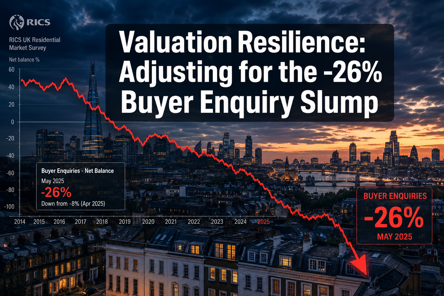 Valuation Resilience Under February 2026 RICS Survey: Adjusting for -26% Buyer Enquiry Slump