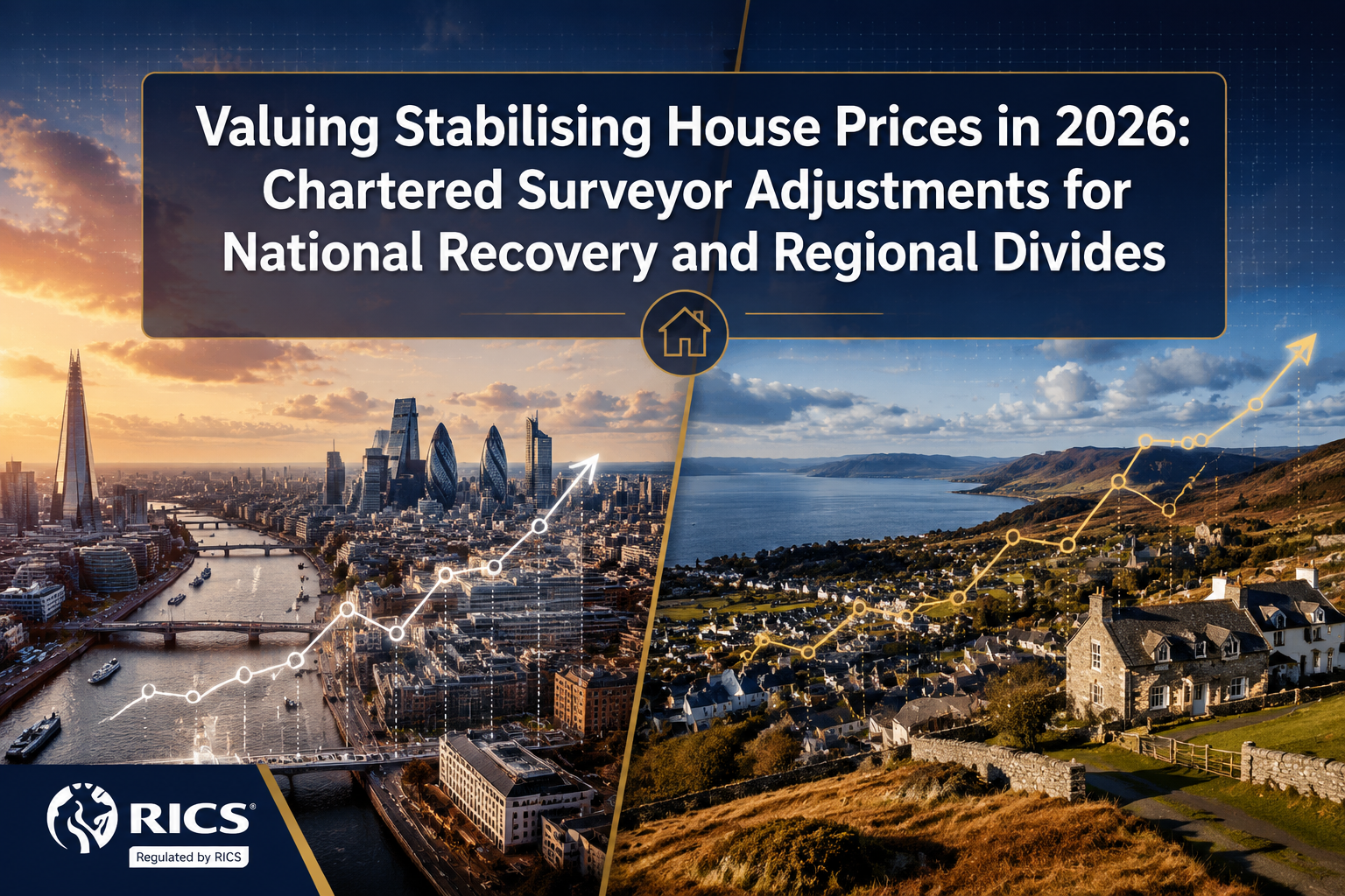 Valuing Stabilising House Prices in 2026: Chartered Surveyor Adjustments for National Recovery and Regional Divides