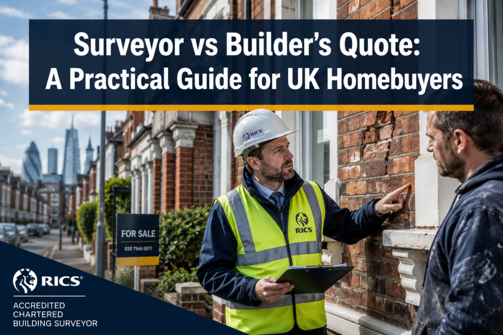 When Do You Need a Chartered Building Surveyor Rather Than a Builder’s Quote? A Practical Guide for UK Homebuyers