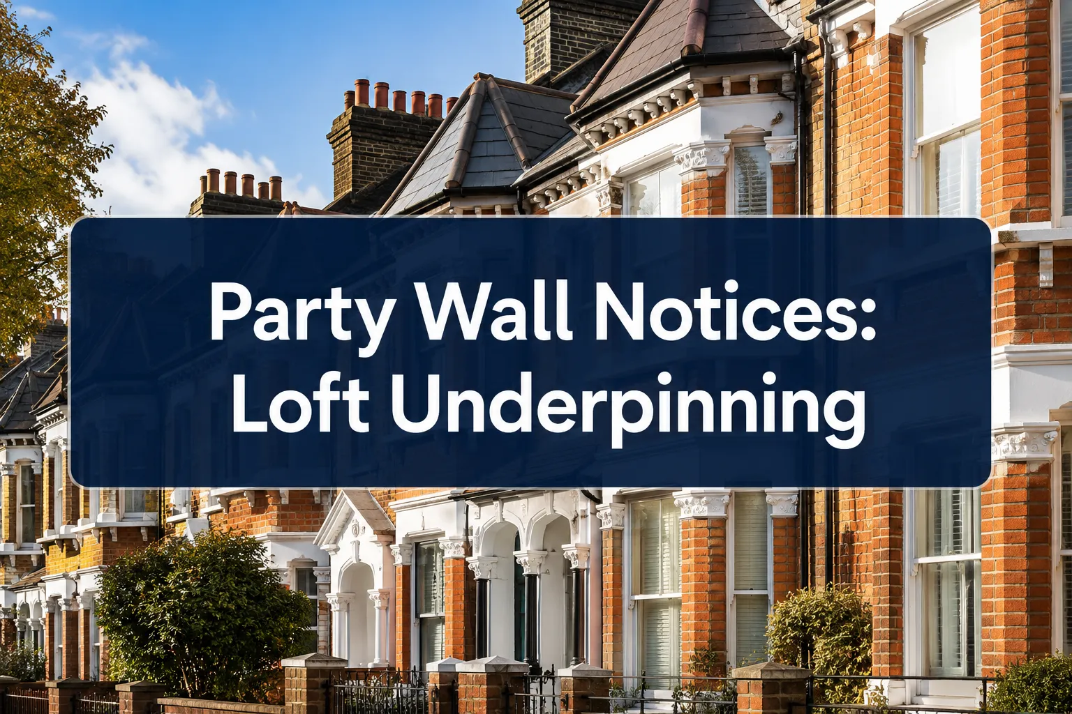 Party Wall Notices for Loft Extension Underpinning: RICS Checks for Victorian Terrace Foundations