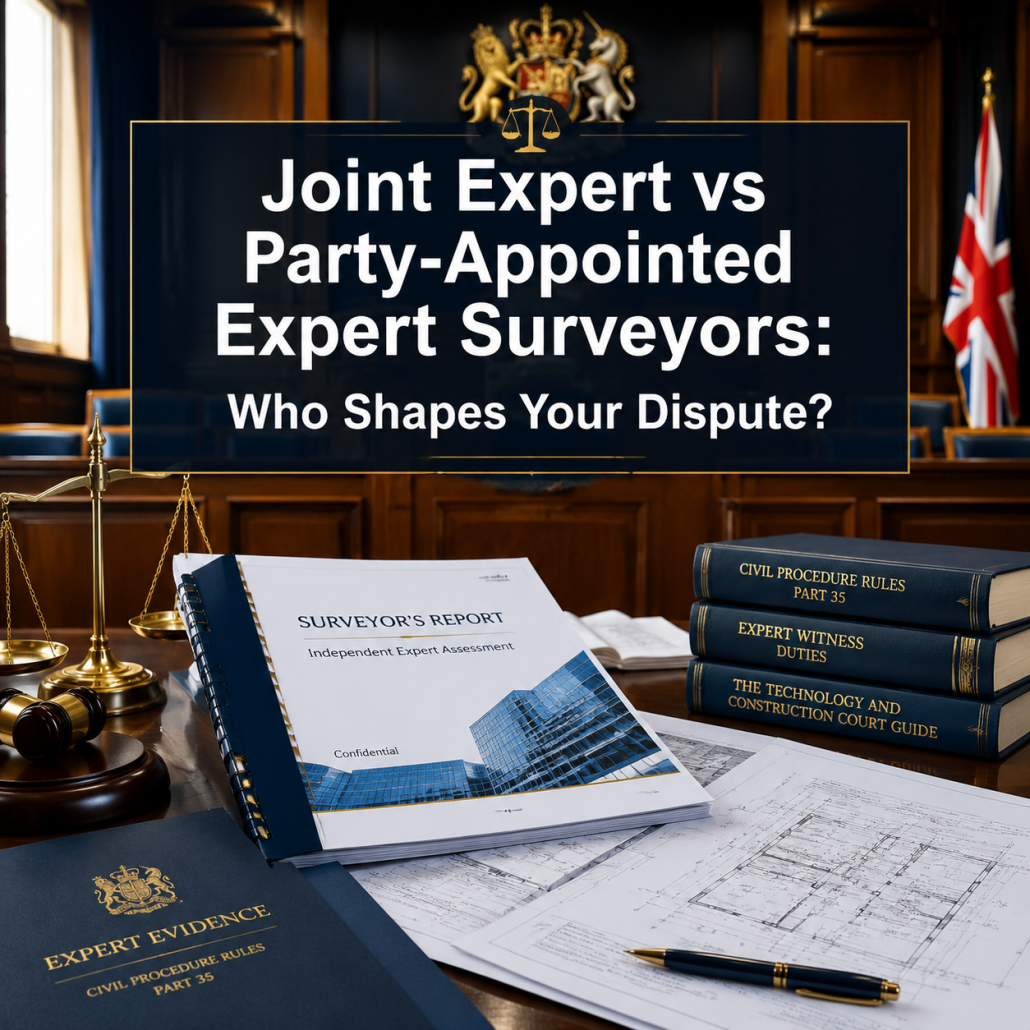 Joint Expert vs Party-Appointed Expert Surveyors: How Instructing Choices Shape Property Disputes and Costs