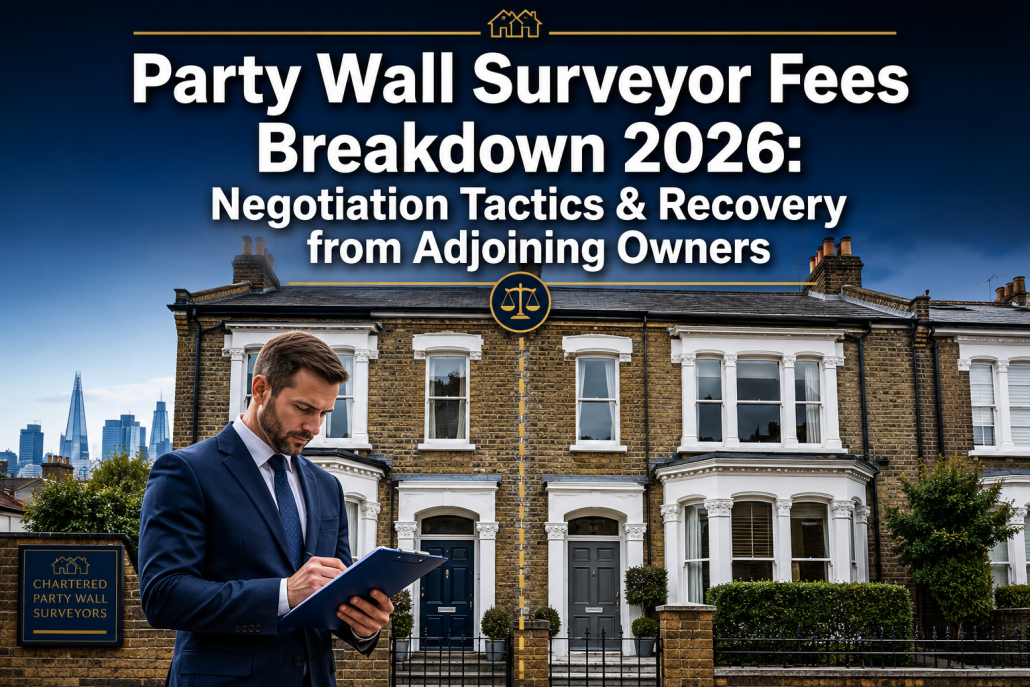 Party Wall Surveyor Fees Breakdown 2026: Negotiation Tactics and Recovery from Adjoining Owners
