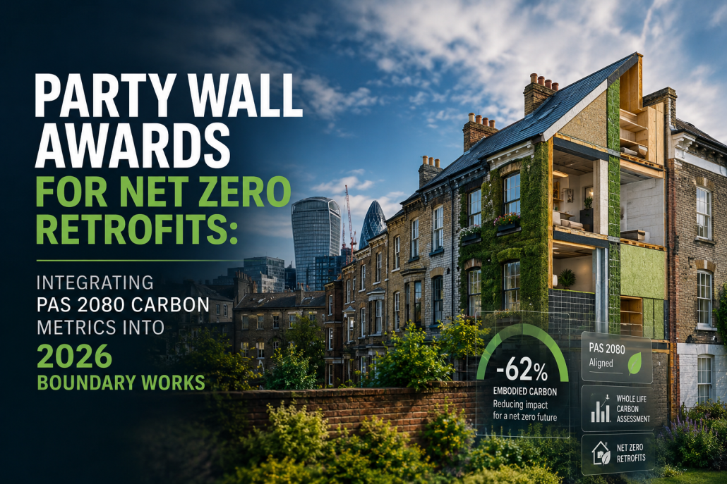 Party Wall Awards for Net Zero Retrofits: Integrating PAS 2080 Carbon Metrics into 2026 Boundary Works
