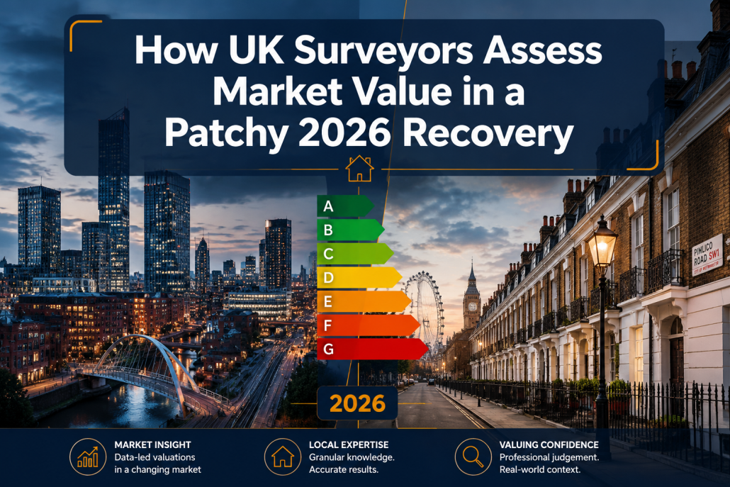 How UK Surveyors Assess 'Market Value' in a Patchy 2026 Recovery: Regional Splits, Energy Ratings and Condition Adjustments