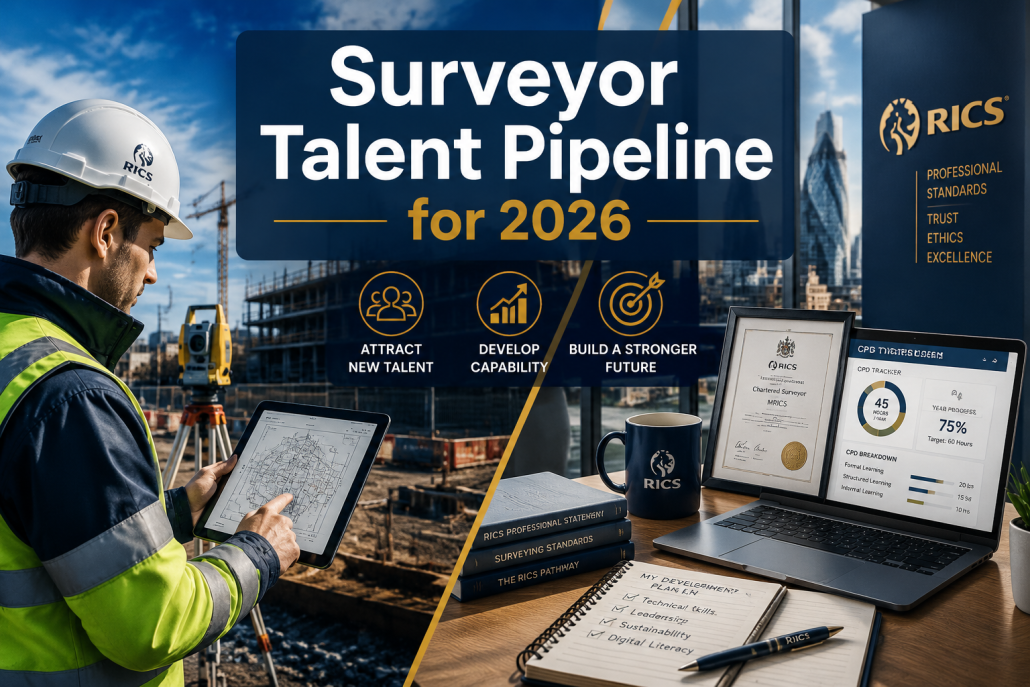 Surveyor Talent Pipeline for 2026: RICS Pathways, CPD Enhancements and Recruitment in Recovery