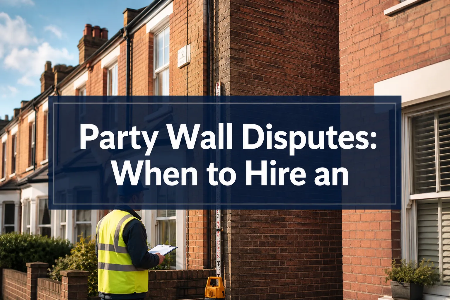 Party Wall Disputes: When to Hire an Expert Witness Surveyor and What Evidence They Need