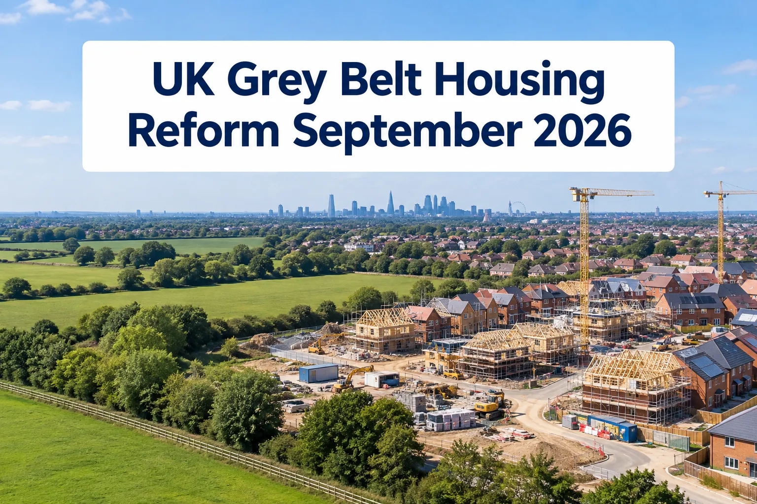 UK Grey Belt Housing Reform September 2026: What London Property Surveyors and Buyers Need to Know After the BoE Rate Hold